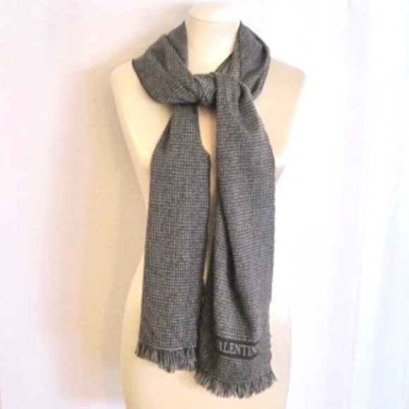 Authentic Valentino Men's Wool Scarf - Picture 2 of 5
